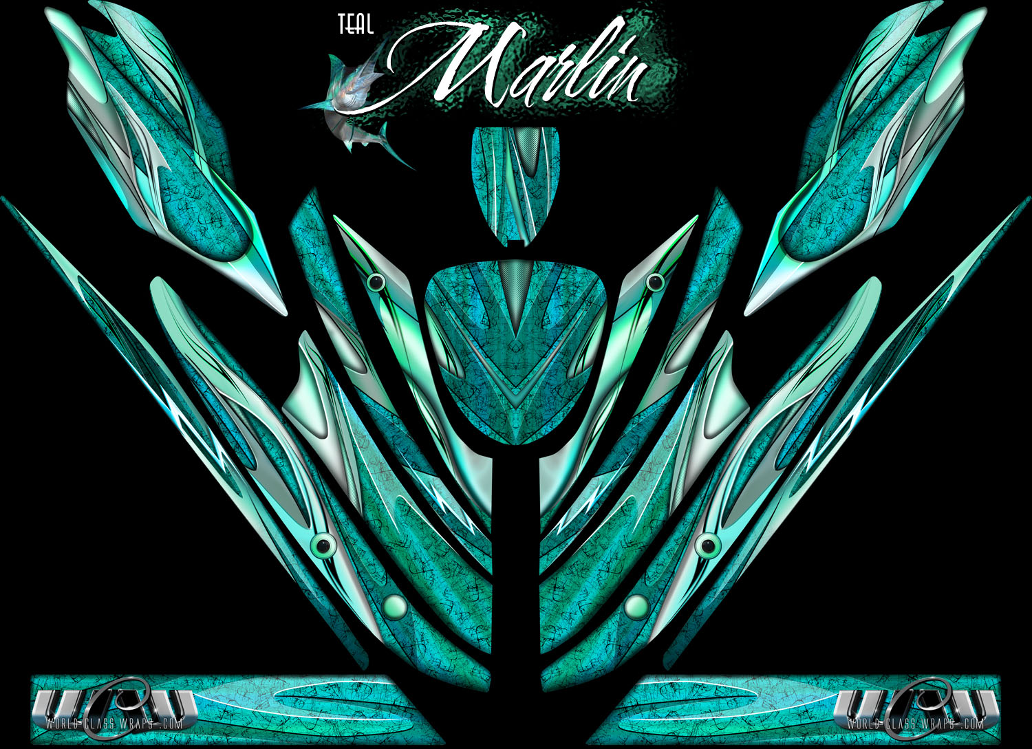 TEAL MARLIN wrap for sea-doo GT/GTI/RX/GTS